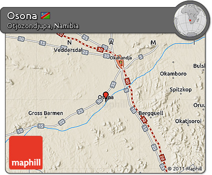 Shaded Relief Map of Osona