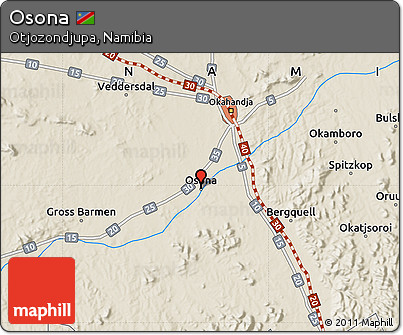 Shaded Relief Map of Osona