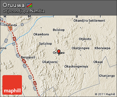 Shaded Relief Map of Oruuwa