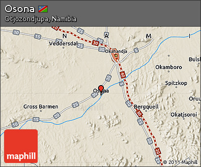 Shaded Relief Map of Osona