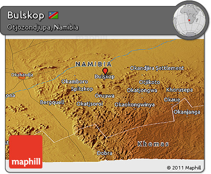 Physical Panoramic Map of Bulskop