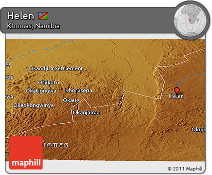 Physical Panoramic Map of Helen