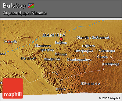 Physical Panoramic Map of Bulskop