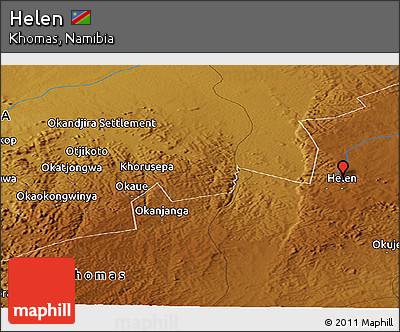 Physical Panoramic Map of Helen