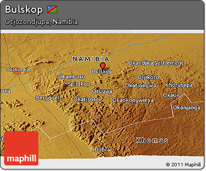 Physical Panoramic Map of Bulskop