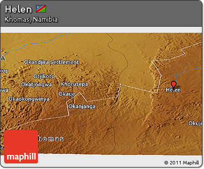 Physical Panoramic Map of Helen