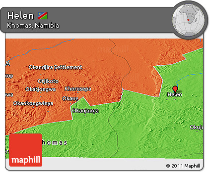 Political Panoramic Map of Helen