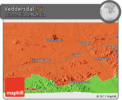 Political Panoramic Map of Veddersdal