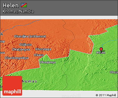 Political Panoramic Map of Helen