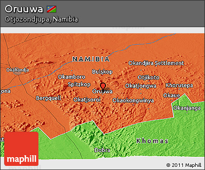 Political Panoramic Map of Oruuwa