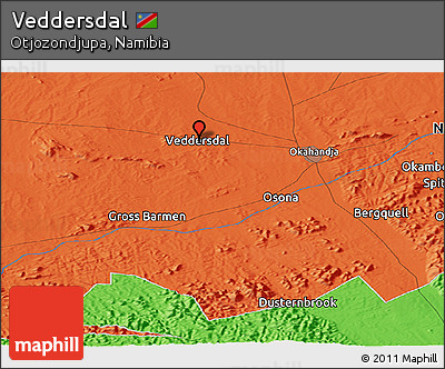 Political Panoramic Map of Veddersdal