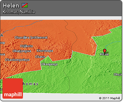 Political Panoramic Map of Helen