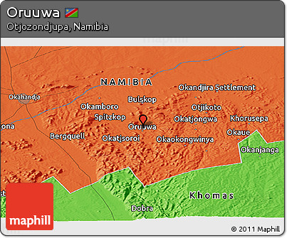 Political Panoramic Map of Oruuwa