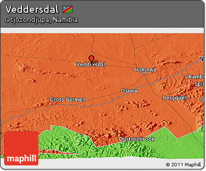 Political Panoramic Map of Veddersdal