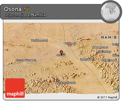 Satellite Panoramic Map of Osona