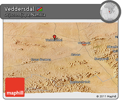 Satellite Panoramic Map of Veddersdal