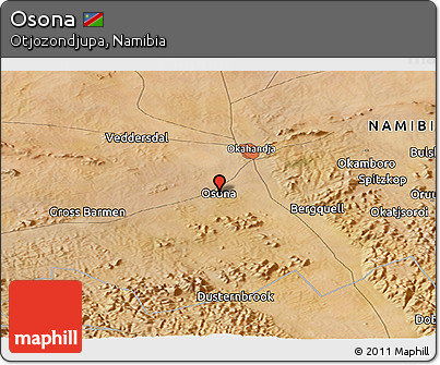 Satellite Panoramic Map of Osona