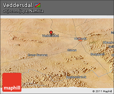 Satellite Panoramic Map of Veddersdal