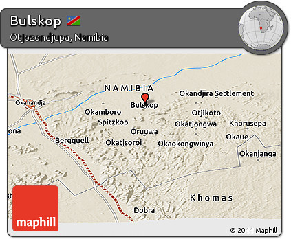 Shaded Relief Panoramic Map of Bulskop