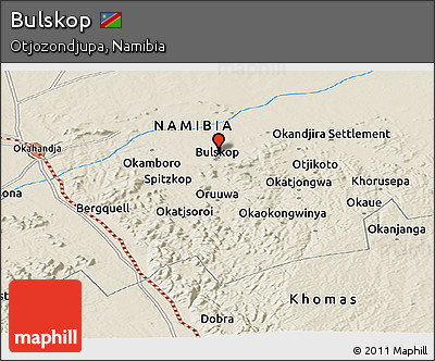 Shaded Relief Panoramic Map of Bulskop