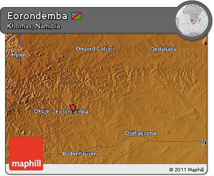 Physical 3D Map of Eorondemba