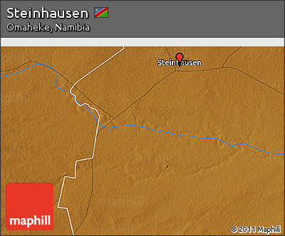 Physical 3D Map of Steinhausen