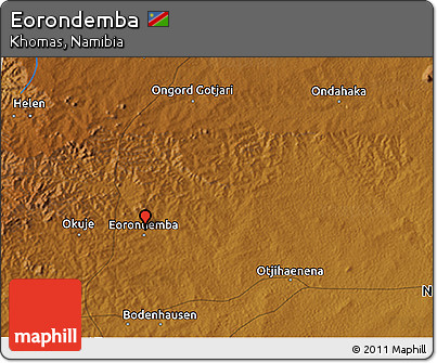 Physical 3D Map of Eorondemba