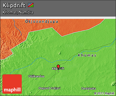 Political 3D Map of Klipdrift