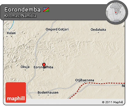 Shaded Relief 3D Map of Eorondemba
