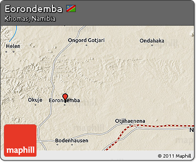 Shaded Relief 3D Map of Eorondemba