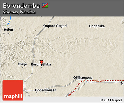 Shaded Relief 3D Map of Eorondemba