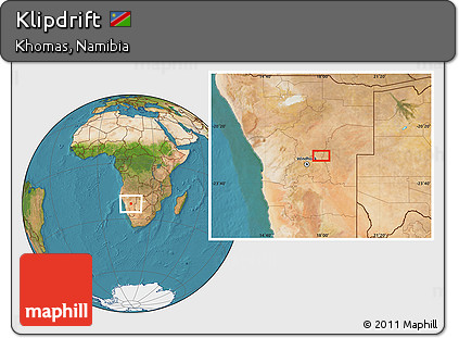 Satellite Location Map of Klipdrift