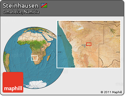 Satellite Location Map of Steinhausen