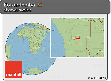 Savanna Style Location Map of Eorondemba