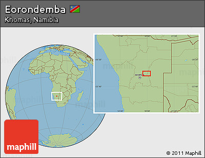 Savanna Style Location Map of Eorondemba