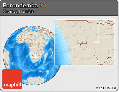 Shaded Relief Location Map of Eorondemba