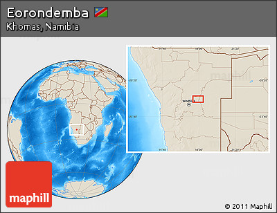 Shaded Relief Location Map of Eorondemba