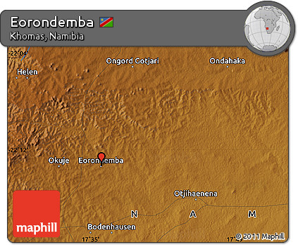 Physical Map of Eorondemba