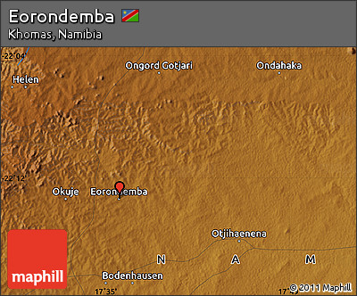 Physical Map of Eorondemba