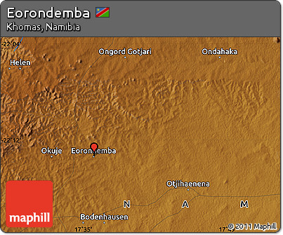 Physical Map of Eorondemba