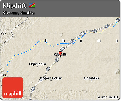 Shaded Relief Map of Klipdrift