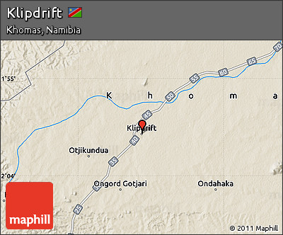 Shaded Relief Map of Klipdrift