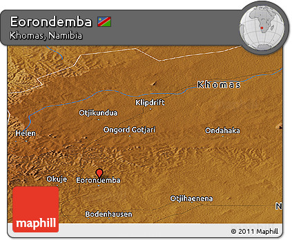 Physical Panoramic Map of Eorondemba