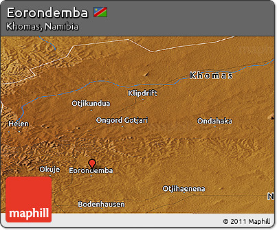 Physical Panoramic Map of Eorondemba