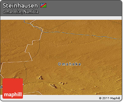 Physical Panoramic Map of Steinhausen