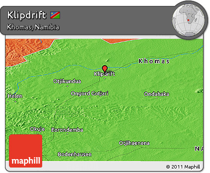 Political Panoramic Map of Klipdrift