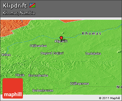 Political Panoramic Map of Klipdrift