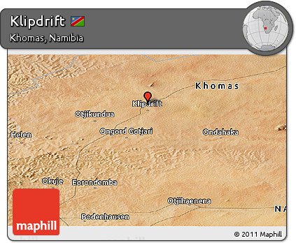 Satellite Panoramic Map of Klipdrift
