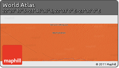 Political Panoramic Map of the Area around 22° 3' 23" S, 23° 1' 29" E