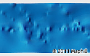 Shaded Relief 3D Map of the area around 22° 3' 23" S, 23° 43' 30" W